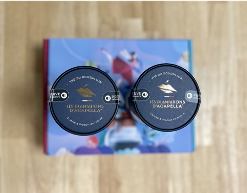 Deux boîtes de thés bio français Acapella