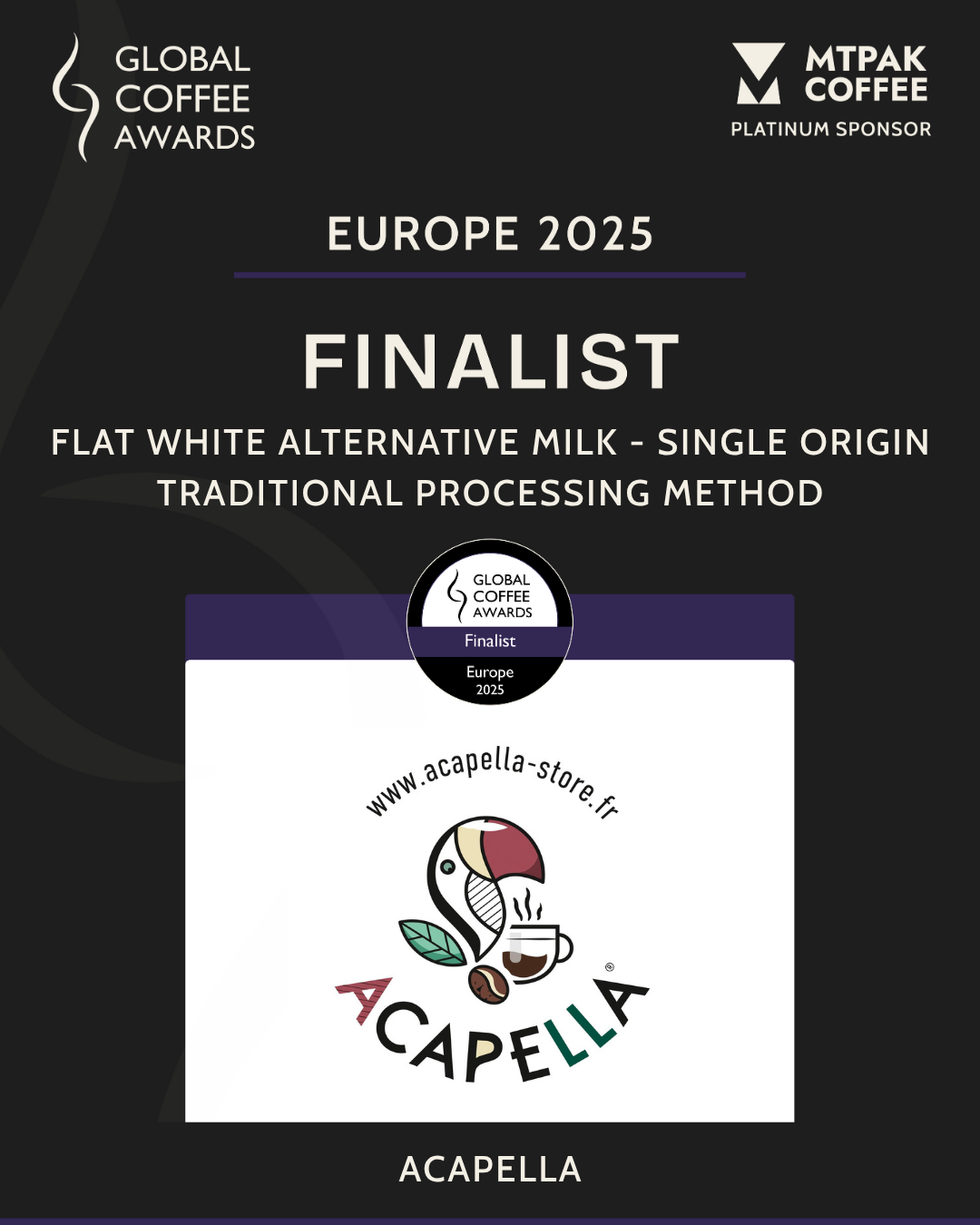 Lupita Finaliste au Global coffee awards europe 2025