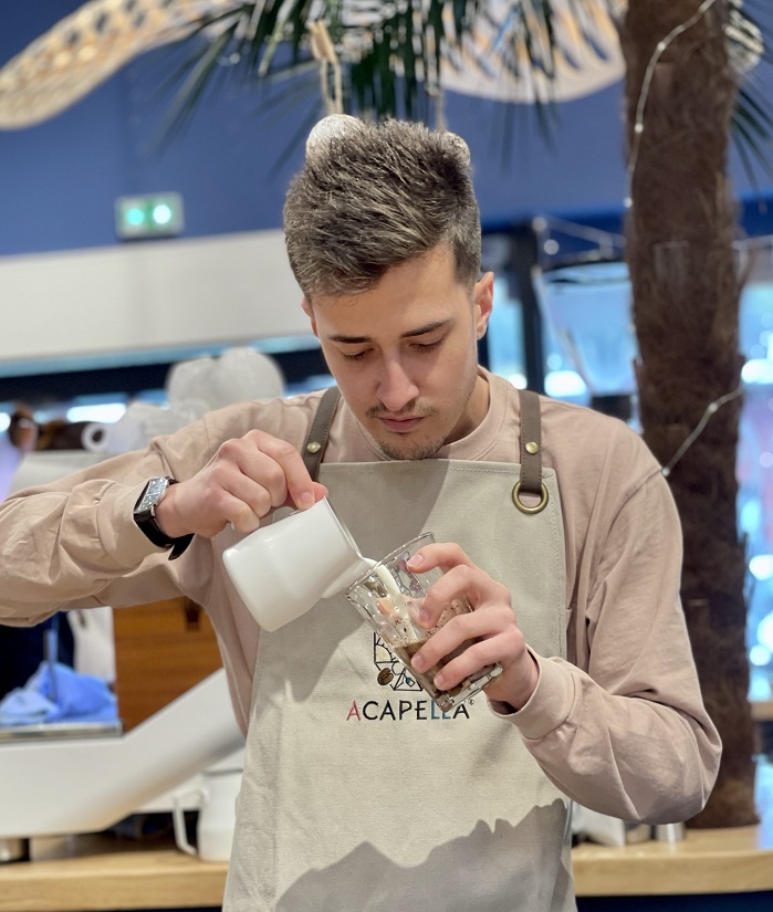 latte art coffee shop Acapella